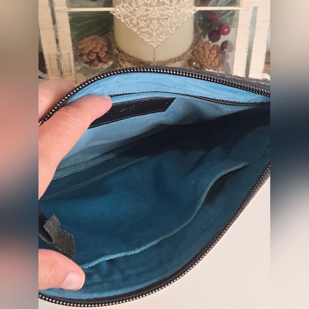 Cheekey's "Cheap Thrills" Blue Oversized Wristlet - Picture 5 of 8